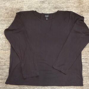 Eileen Fisher 100% (washable) silk Long Sleeve Crew Top
